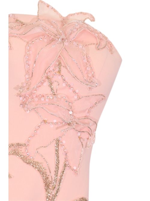 Abito Danielle 66683 in crepe con strass e paillettes TARIK EDIZ | 66683ICE PINK